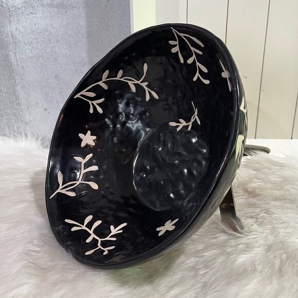 NEW Valeriano Paz Vintage Peruvian Handmade Floral Folk Art Pottery Flower Bowl - Picture 8 of 14